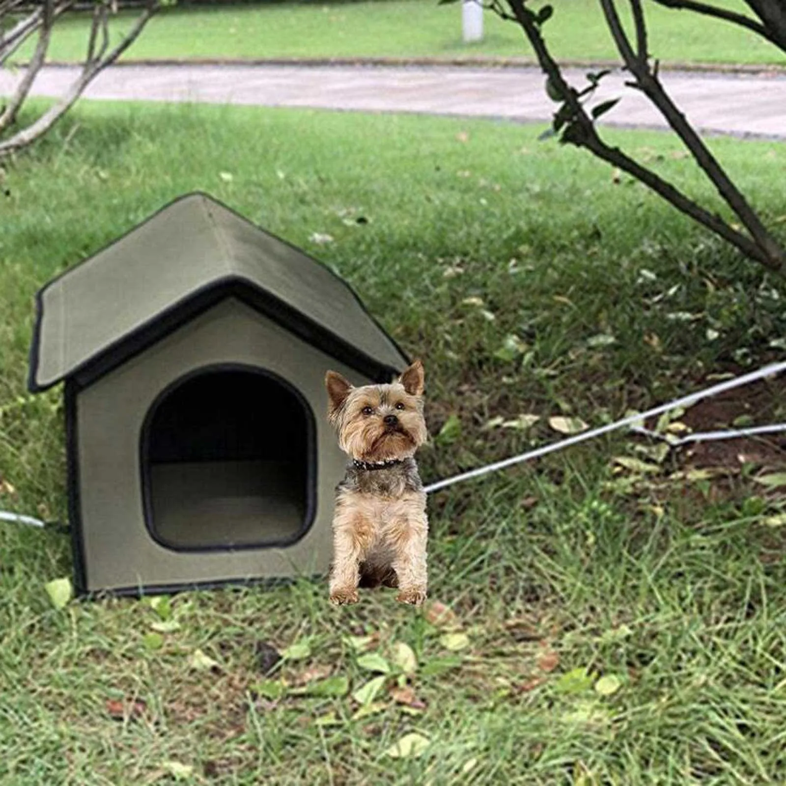 

Small Dog Cat Kennel Shelter Indoor Outdoor Doghouse Cathouse Puppy Kitty Litter Bed Sleeping Tent Bed Villa