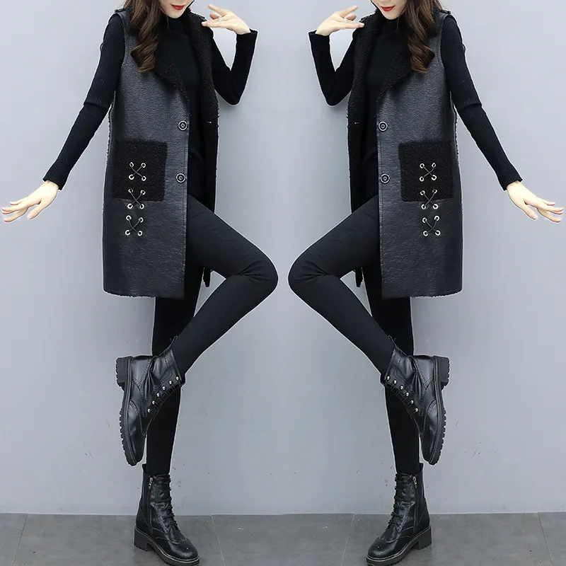 Women Autumn Winter Thick Warm Fashioh Lamb Cashmere Sleeveless Coat Vests Jacket Wear Windproof Outerwear Casual Waistcoat
Women Autumn Winter Thick Warm Fashioh Lamb Cashmere Sleeveless Coat Vests Jacket Wear Windproof Outerwear Casual Waistcoat