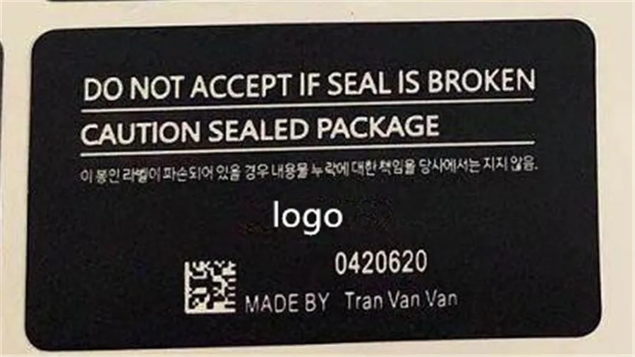 1000Pcs New Kind Black Seal Label Sticker For SAM Note10 S20 Phone Package box sealing strip Dhl Ship
1000Pcs New Kind Black Seal Label Sticker For SAM Note10 S20 Phone Package box sealing strip Dhl Ship
