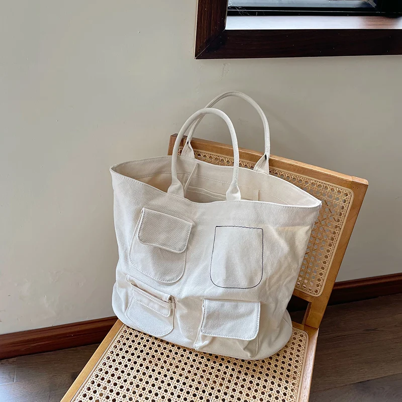 Women's Canvas Shoulder Bag Large Capacity Ladies Travel Casual Tote Shopping Bags Simple Female Shopper Bag Girl Purse Handbags
Women's Canvas Shoulder Bag Large Capacity Ladies Travel Casual Tote Shopping Bags Simple Female Shopper Bag Girl Purse Handbags