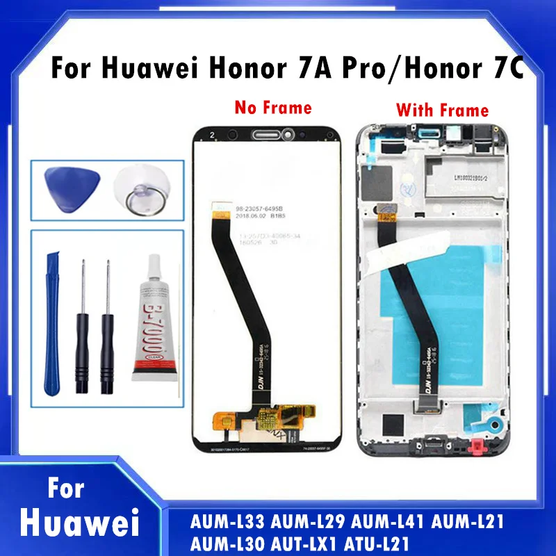 Фото 5 7 "Новый ЖК дисплей для Huawei Честь 7A pro aum l29 Honor 7c Aum L41 сенсорный экран дигитайзер(China)