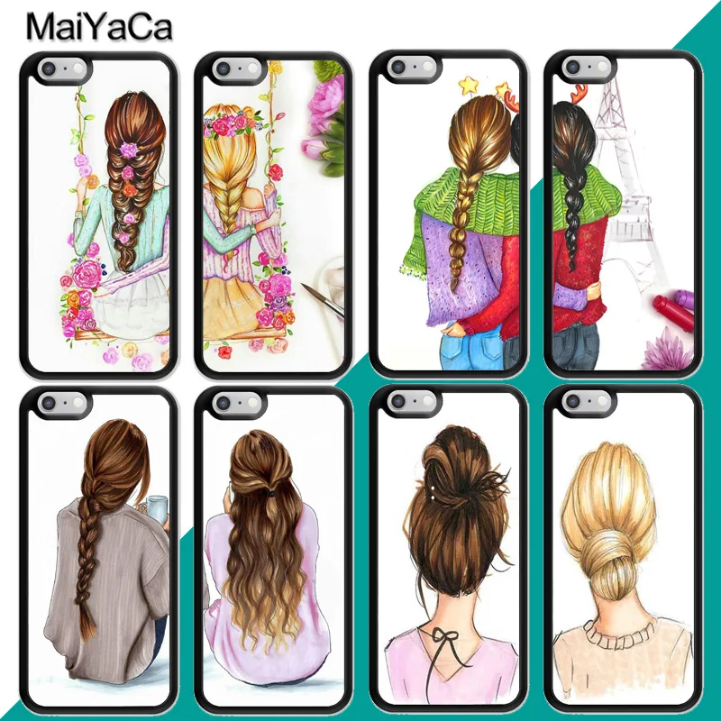MaiYaCa блондинка девушка BFF Best Friend пара чехол для iphone 12 11 Pro Max X XR XS MAX SE 2020 6S 7 8 plus 5S