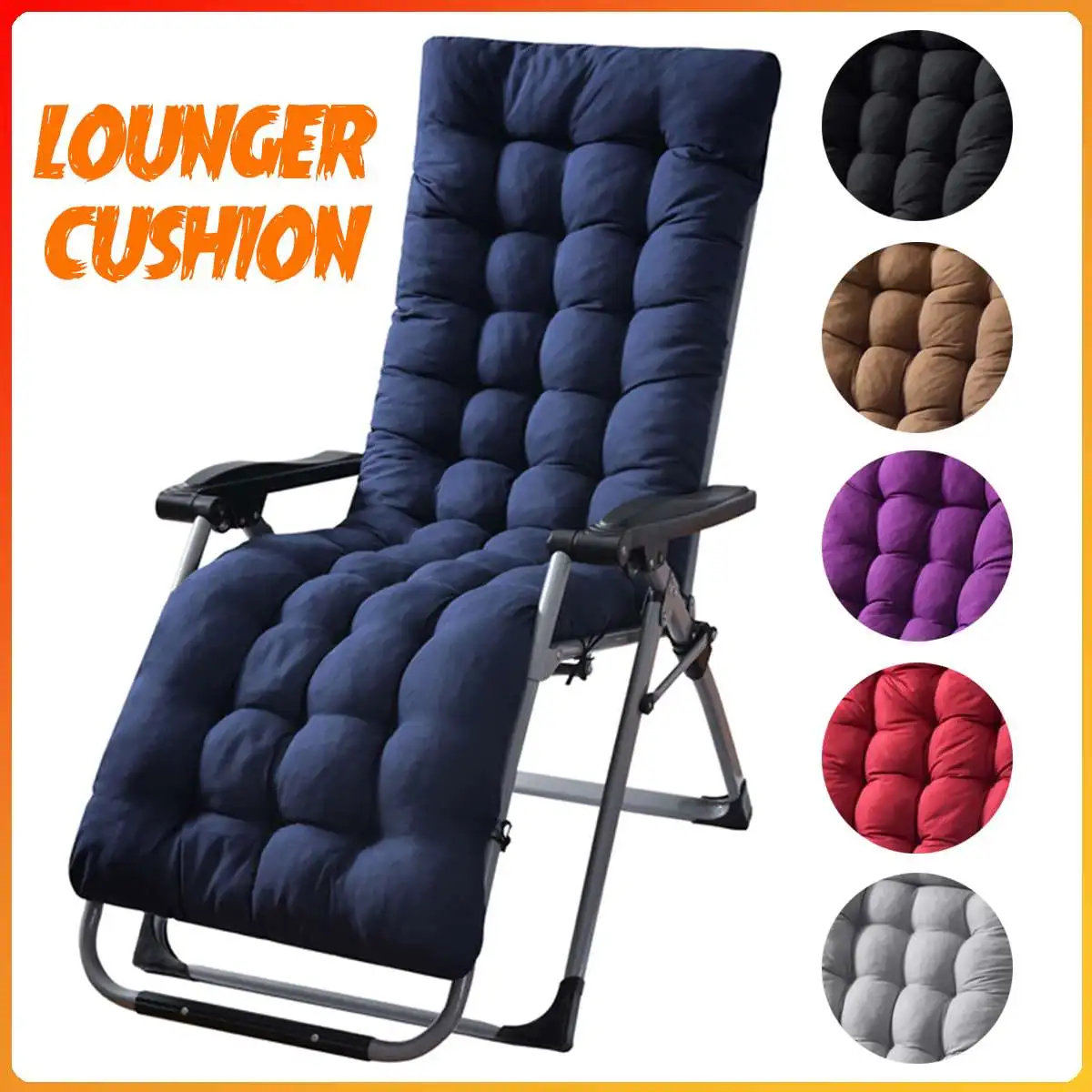 

170*53*8cm Chair Cushion Sun Lounger Chair Pad Garden Patio Recliner Relax Rocking Chair Cushion Soft Office Chair Seat Mats