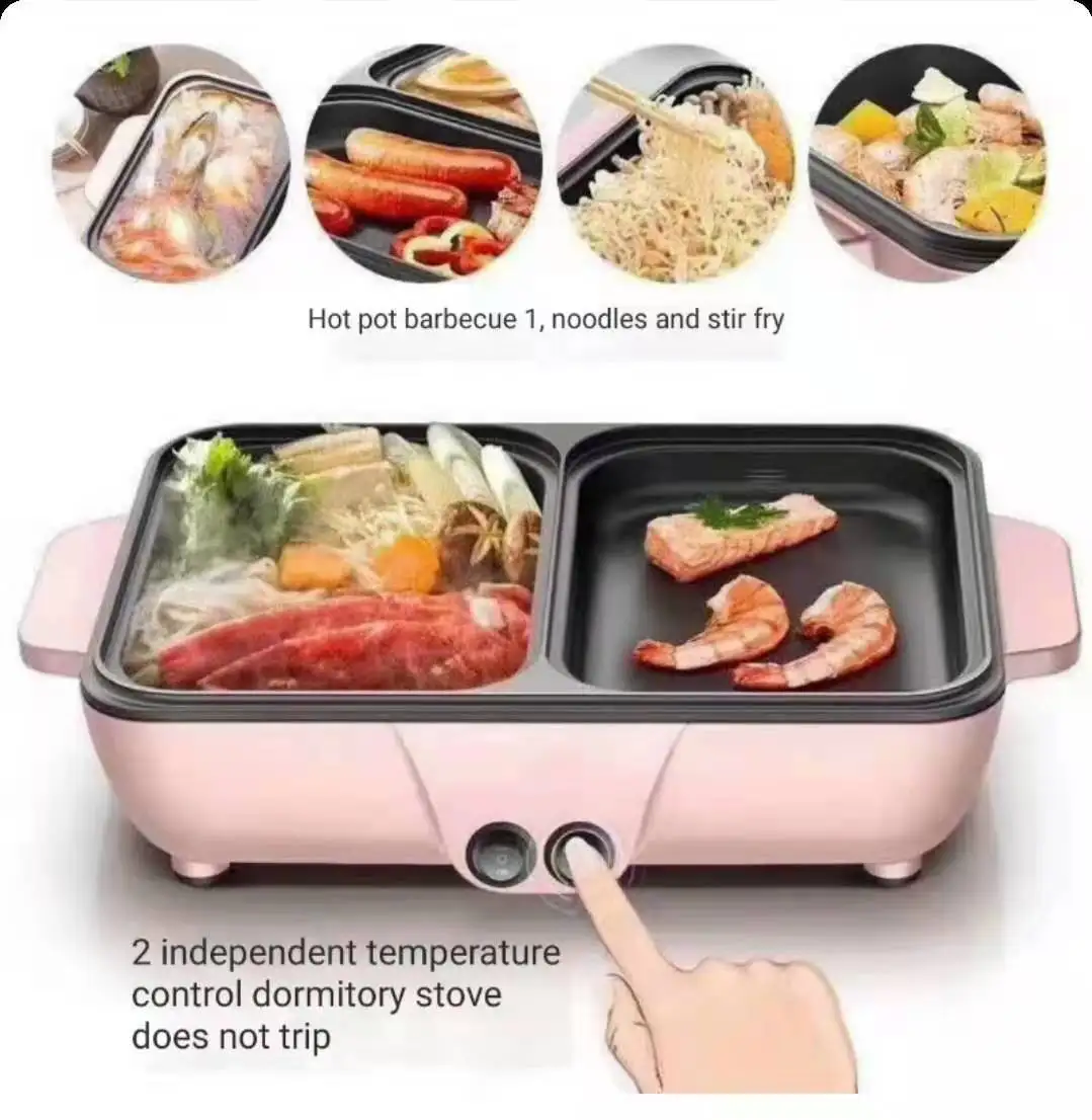 Pot Shabu roast pot integrated pot 1200W 220V multifunctional frying and baking pot
Pot Shabu roast pot integrated pot 1200W 220V multifunctional frying and baking pot