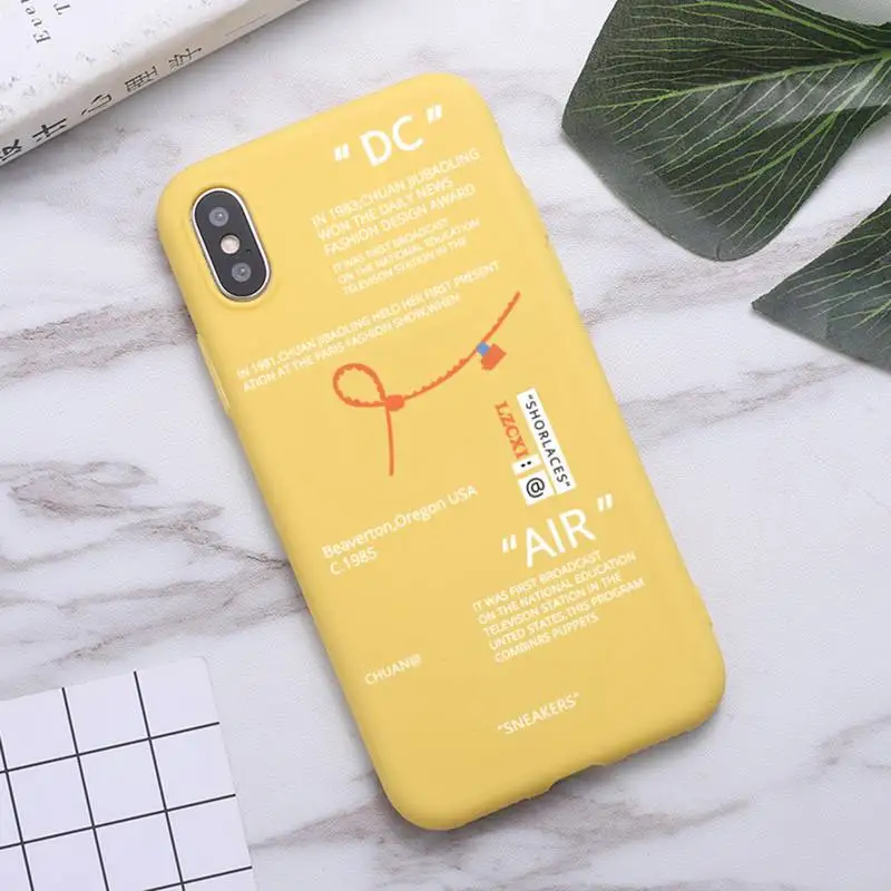 Popular sports trend style brand Phone Case for iPhone 11 Pro Max X XR XS 8 7 6s Plus Candy yellow Silicone Cases
Popular sports trend style brand Phone Case for iPhone 11 Pro Max X XR XS 8 7 6s Plus Candy yellow Silicone Cases