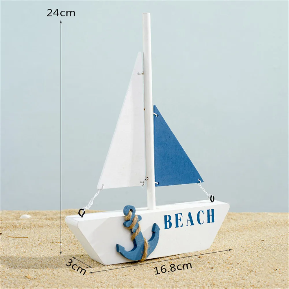 1PC Wooden White And Blue Sailing Boat Striped Hemp Rope Iron Anchor Mediterranean Style Handicraft Decorations
1PC Wooden White And Blue Sailing Boat Striped Hemp Rope Iron Anchor Mediterranean Style Handicraft Decorations