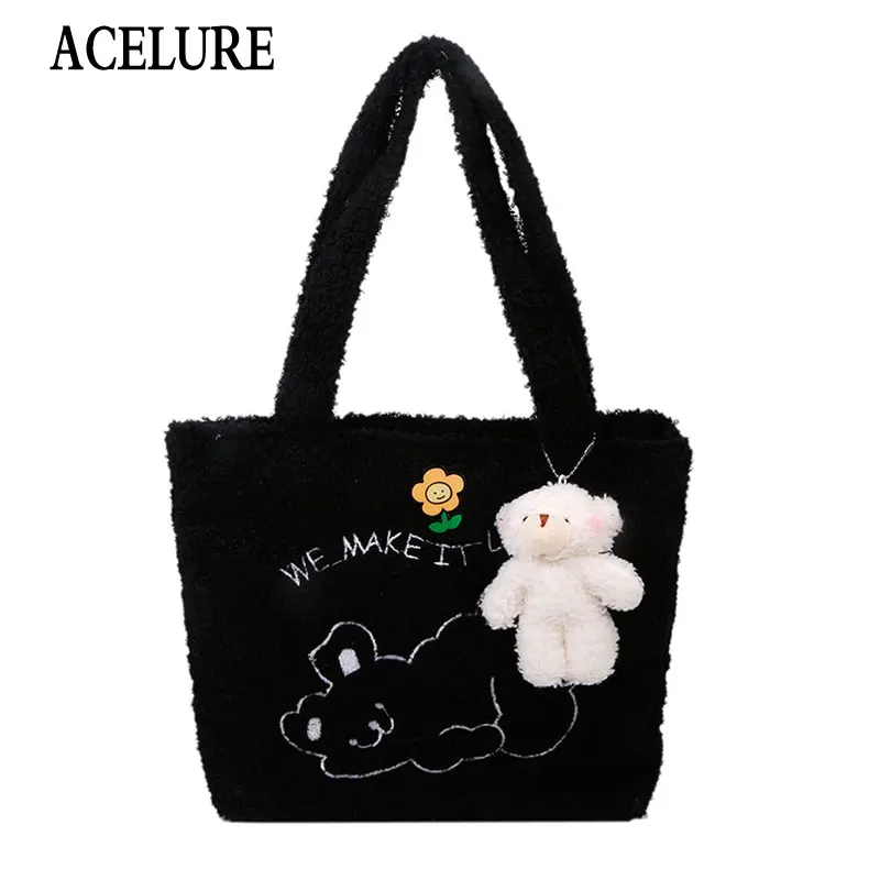 ACELURE Cute Doll Pendant Elegant Ladies Girls Handbags Solid Color Shoulder Bags for Women Fashion High Capacity Crossbody Bags
ACELURE Cute Doll Pendant Elegant Ladies Girls Handbags Solid Color Shoulder Bags for Women Fashion High Capacity Crossbody Bags