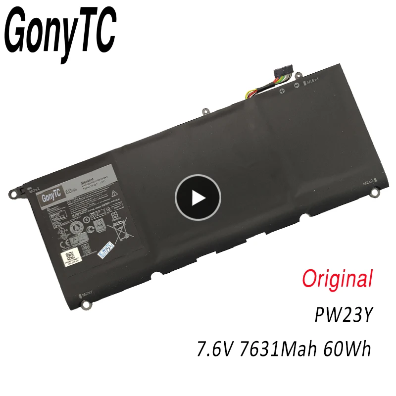 Новый Сменный аккумулятор PW23Y для ноутбука DELL XPS 13 9360 серии RNP72 TP1GT 7 6 в 60