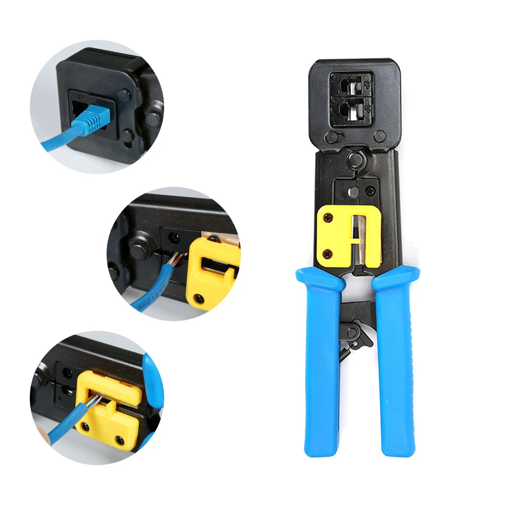Ethernet Cable Connector Crimping Tool Ratchet Hand Tool RJ45 Crimping Tool Multi-Function Cable Cut Through The Crimper
Ethernet Cable Connector Crimping Tool Ratchet Hand Tool RJ45 Crimping Tool Multi-Function Cable Cut Through The Crimper