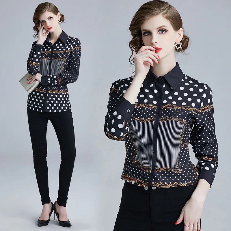 Print Women's Blouse Loose Polo Girl's Shirt Summer Season Fashion Long Sleeve Top Casual Clothing Lady Blusas Houthion
Print Women's Blouse Loose Polo Girl's Shirt Summer Season Fashion Long Sleeve Top Casual Clothing Lady Blusas Houthion