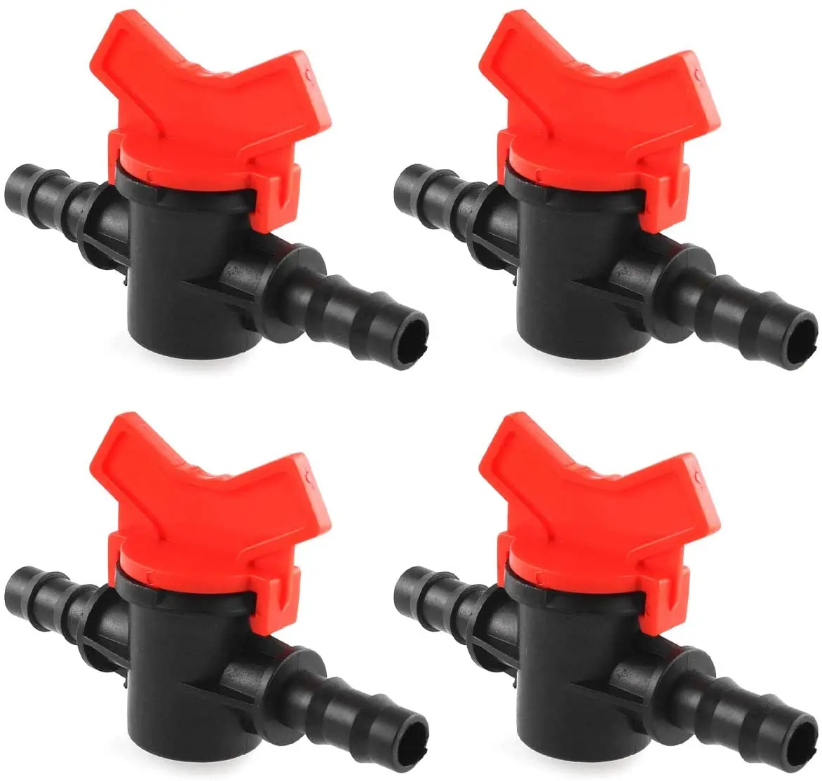 Barbed Ball Valve 4PCS 3/8-Inch ID in-Line Ball Valve Shut-Off Switch with Hose Barb for Drip Irrigation and Aquariums
Barbed Ball Valve 4PCS 3/8-Inch ID in-Line Ball Valve Shut-Off Switch with Hose Barb for Drip Irrigation and Aquariums