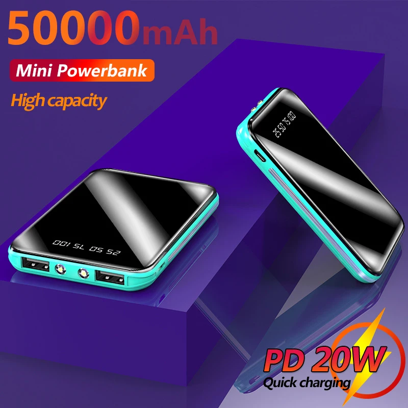 Portable Charge 50000mAh Mini Power Bank External Battery Digital Display Fast Charger Powerbank for Xiaomi Samsung IPhone
Portable Charge 50000mAh Mini Power Bank External Battery Digital Display Fast Charger Powerbank for Xiaomi Samsung IPhone