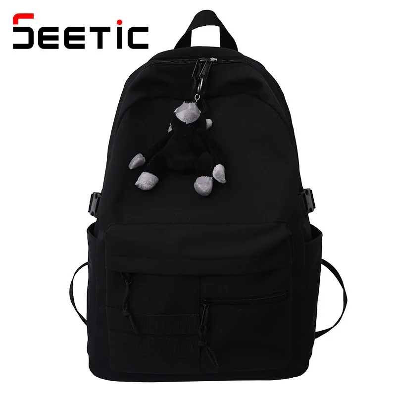 SEETIC Women Waterproof Nylon Backpack Student Multi-Pockets School Bag Quality Backpack Unisex Large Capacity Bags For Teens
SEETIC Women Waterproof Nylon Backpack Student Multi-Pockets School Bag Quality Backpack Unisex Large Capacity Bags For Teens