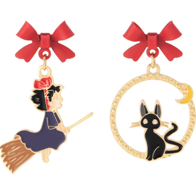Anime Movie Kiki's Delivery Service QiQi JiJi Ear Studs Cosplay Costume Miyazaki Red Bow Earrigs Eardrop Pendant Jewelry Prop
Anime Movie Kiki's Delivery Service QiQi JiJi Ear Studs Cosplay Costume Miyazaki Red Bow Earrigs Eardrop Pendant Jewelry Prop