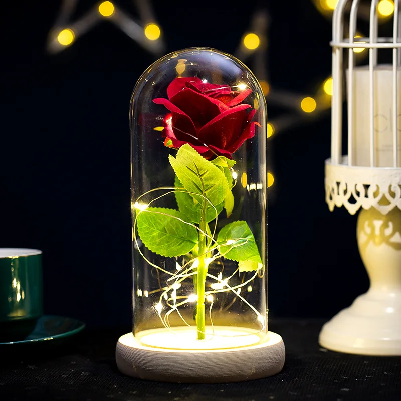Beauty Led Red Rose Night Light Artificial Rose In Glass Home Decoration Romantic Christmas Valentine's Day Birthday Gift Lamp
Beauty Led Red Rose Night Light Artificial Rose In Glass Home Decoration Romantic Christmas Valentine's Day Birthday Gift Lamp