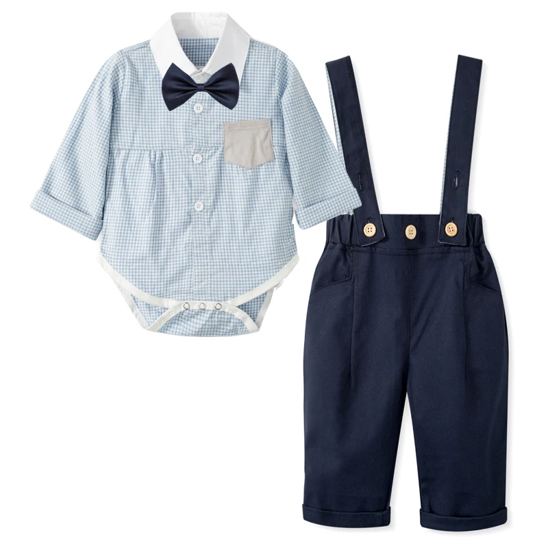 Newborn Boys Romper Clothing Baby Set Cotton Spring White Blue Plaid Shirt + Bib Pant Casual Littler Child Outwear
Newborn Boys Romper Clothing Baby Set Cotton Spring White Blue Plaid Shirt + Bib Pant Casual Littler Child Outwear