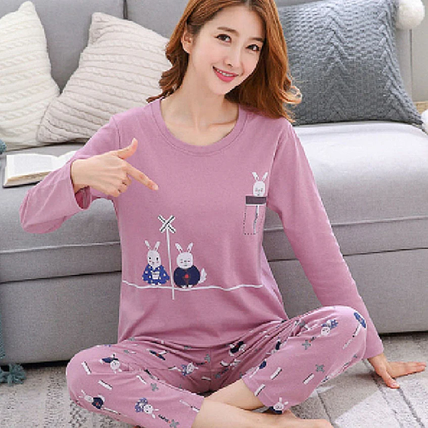 Yidanna Ladies Pajamas Set Polyester Nightwear Long Sleeves Sleepwear Spring and Autumn Sleep Clothing
Yidanna Ladies Pajamas Set Polyester Nightwear Long Sleeves Sleepwear Spring and Autumn Sleep Clothing