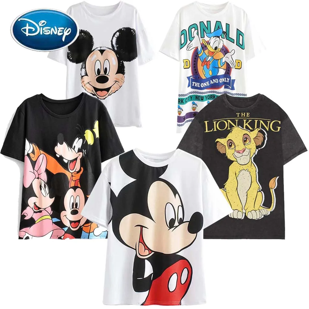 2022 New Disney Chic Women Mickey Mouse Donald Duck The Lion King SIMBA Letter Cartoon Print T-Shirt O-Neck Short Sleeve Tee Top
2022 New Disney Chic Women Mickey Mouse Donald Duck The Lion King SIMBA Letter Cartoon Print T-Shirt O-Neck Short Sleeve Tee Top