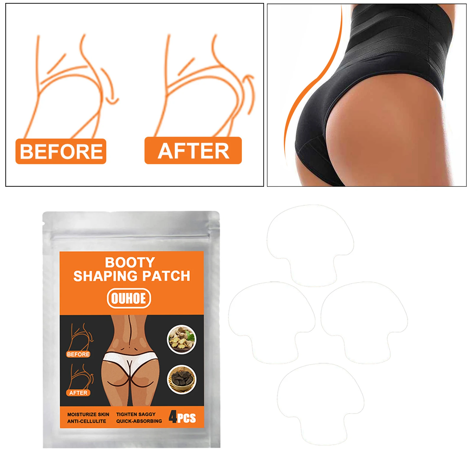 Butt Lift Shaping Patch Moisturizing Gentle Plant Extracts Buttock Lift 4pcs Hip Shaping Stickers Buttocks Lifter
Butt Lift Shaping Patch Moisturizing Gentle Plant Extracts Buttock Lift 4pcs Hip Shaping Stickers Buttocks Lifter