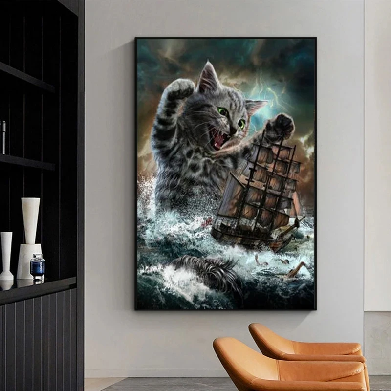 MonsterTitan Kraken Cat canvas posters Animal Picturefor Home Design Nordic Modern Canvas Painting Wall Art Print Painting
MonsterTitan Kraken Cat canvas posters Animal Picturefor Home Design Nordic Modern Canvas Painting Wall Art Print Painting