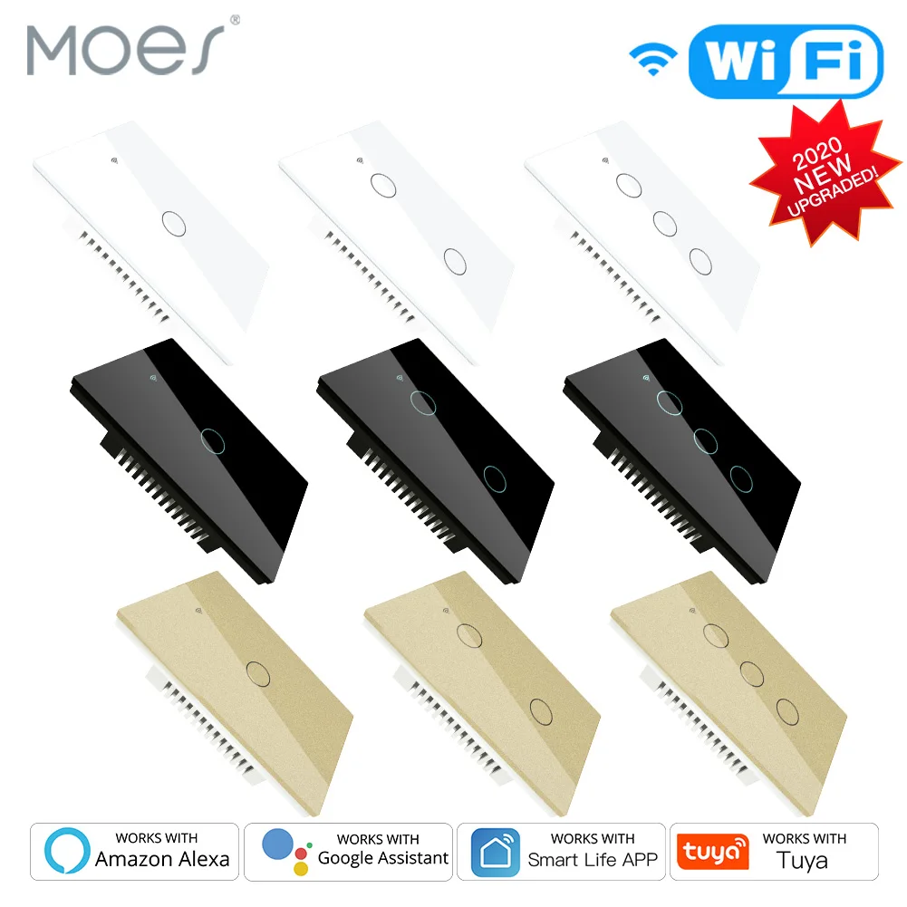 Smart Glass Panel Switch Smart Life/Tuya App Multi-Control Association, Voice Control with Alexa,Google Home,1/2/3 Gang
Smart Glass Panel Switch Smart Life/Tuya App Multi-Control Association, Voice Control with Alexa,Google Home,1/2/3 Gang