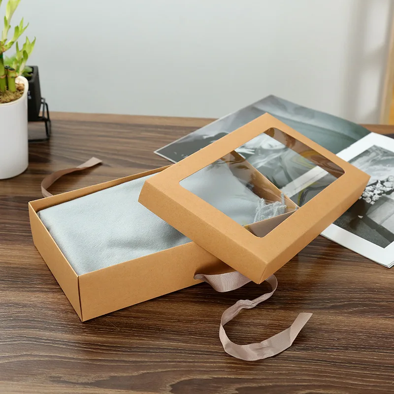 10pcs Kraft Paper Packageing Boxes With Transparent Window For Wedding Birthday Festival Party Silk Ribbon Bowknot Gifts Box
10pcs Kraft Paper Packageing Boxes With Transparent Window For Wedding Birthday Festival Party Silk Ribbon Bowknot Gifts Box