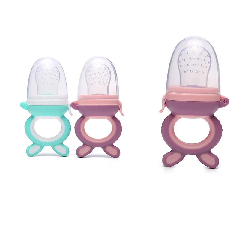 New Arrival Baby Wide-bore Liquid Food Grade Silicone Bite Bag Rabbit Baby Fruit And Vegetable Feeder Safty 0% BPA Baby Teether
New Arrival Baby Wide-bore Liquid Food Grade Silicone Bite Bag Rabbit Baby Fruit And Vegetable Feeder Safty 0% BPA Baby Teether