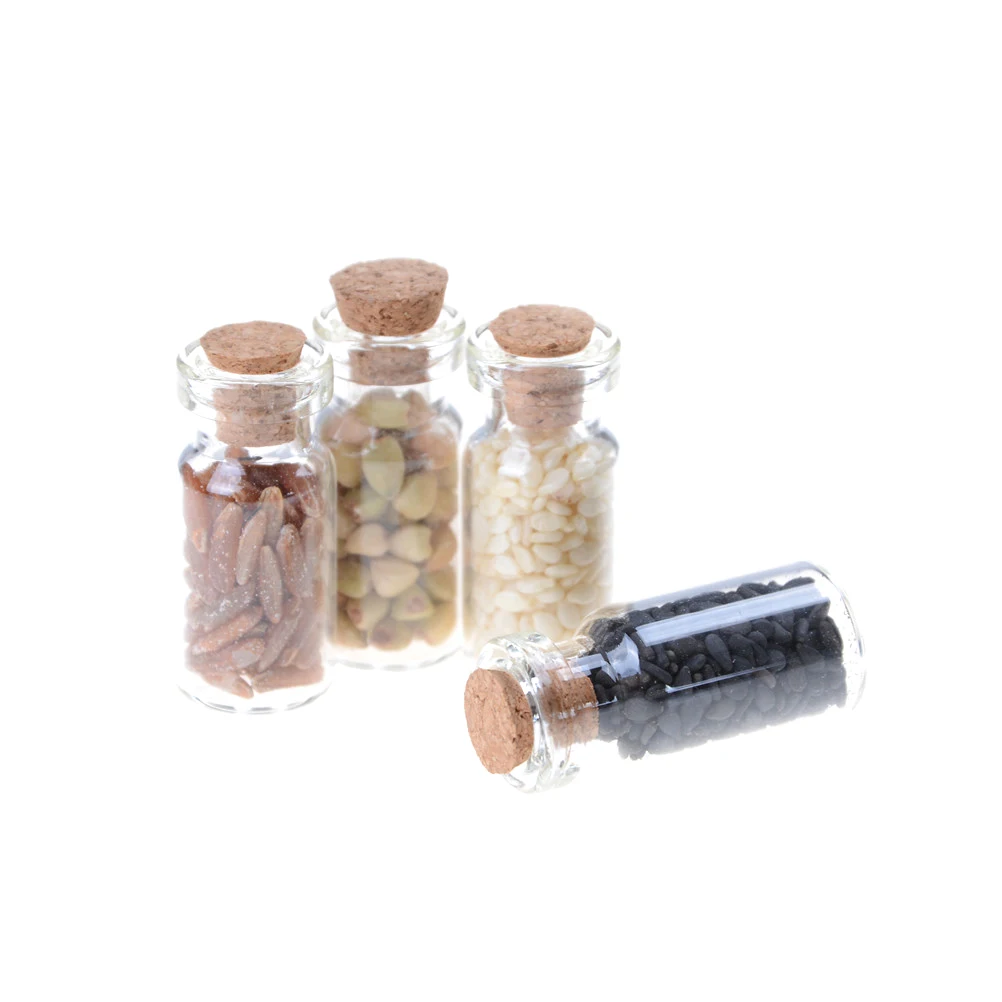 Hot mini 1/12 Dollhouse accessories Furniture Miniature Dry glass bottle grain 4pcs/lot Random Kitchen accessories
Hot mini 1/12 Dollhouse accessories Furniture Miniature Dry glass bottle grain 4pcs/lot Random Kitchen accessories