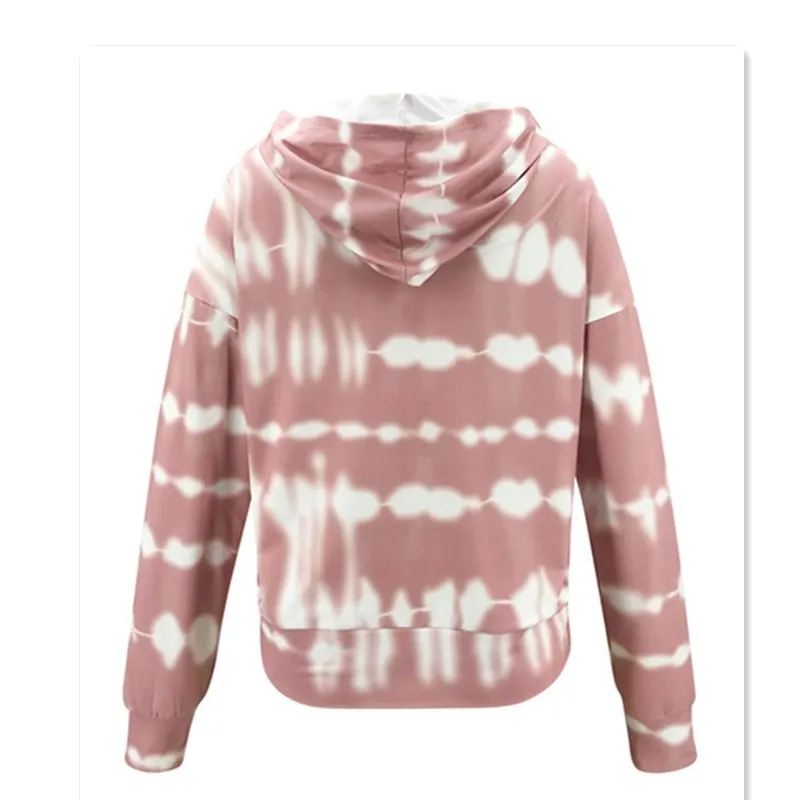 Pop Casual Pink Tie Dye Print Long Sleeve Women Hoodies Autumn Winter Hollow Out Cross Bandage Pullover Female Hooded Sweatshirt
Pop Casual Pink Tie Dye Print Long Sleeve Women Hoodies Autumn Winter Hollow Out Cross Bandage Pullover Female Hooded Sweatshirt