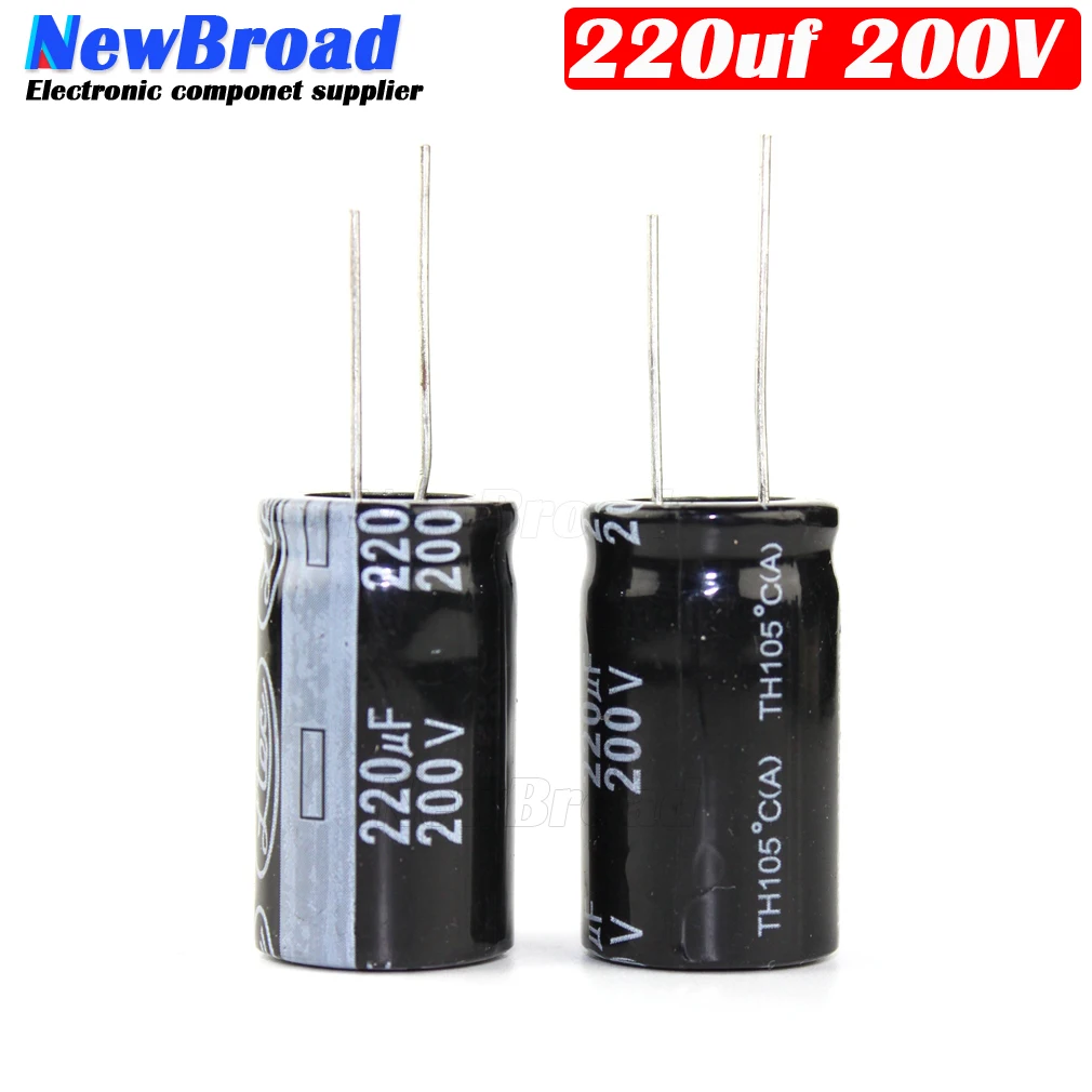 10 шт. Оригинальный алюминиевый электролитический конденсатор 220 мкФ 160 в 200 250 В