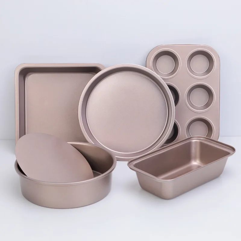 5pcs Carbon Steel Cake Baking Mold Set Multifunction Non Stick Baking Pans Metal Cookie Sheet Pizza Tray Bread Toast Box Kitchen
5pcs Carbon Steel Cake Baking Mold Set Multifunction Non Stick Baking Pans Metal Cookie Sheet Pizza Tray Bread Toast Box Kitchen