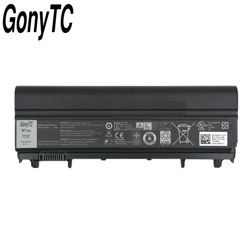GONYTC N5YH9 9Cells 97Wh Original New Laptop Battery for Dell Latitude E5440 E5540 FT6D9 3K7J7 M7T5F
GONYTC N5YH9 9Cells 97Wh Original New Laptop Battery for Dell Latitude E5440 E5540 FT6D9 3K7J7 M7T5F