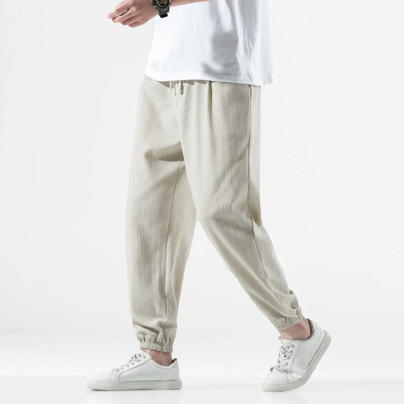 Chinese Summer Casual Men Pants Loose Cotton Linen Ice Silk Jogger Pants Casual Straight Fashion Vintage Male Trousers
Chinese Summer Casual Men Pants Loose Cotton Linen Ice Silk Jogger Pants Casual Straight Fashion Vintage Male Trousers