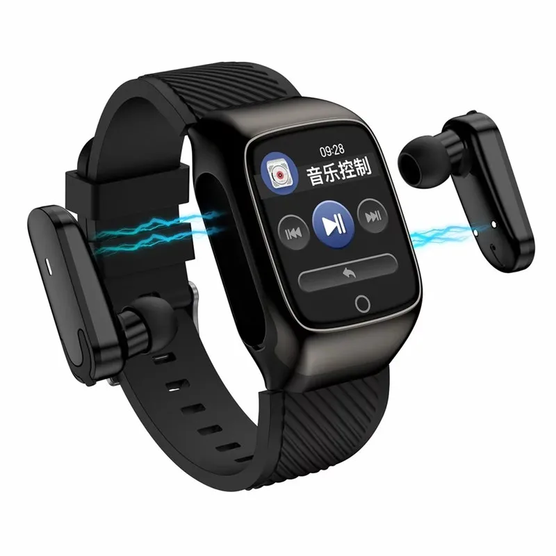 2 в 1 S300 Смарт-часы Для мужчин наушники-вкладыши TWS Bluetooth 5 0 наушники Smartwatch музыка