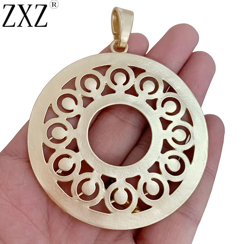 ZXZ 2pcs Matt Gold Large Open Hollow Round Circle Charms Pendants for Necklace Jewelry Making Accessories 82x64mm
ZXZ 2pcs Matt Gold Large Open Hollow Round Circle Charms Pendants for Necklace Jewelry Making Accessories 82x64mm