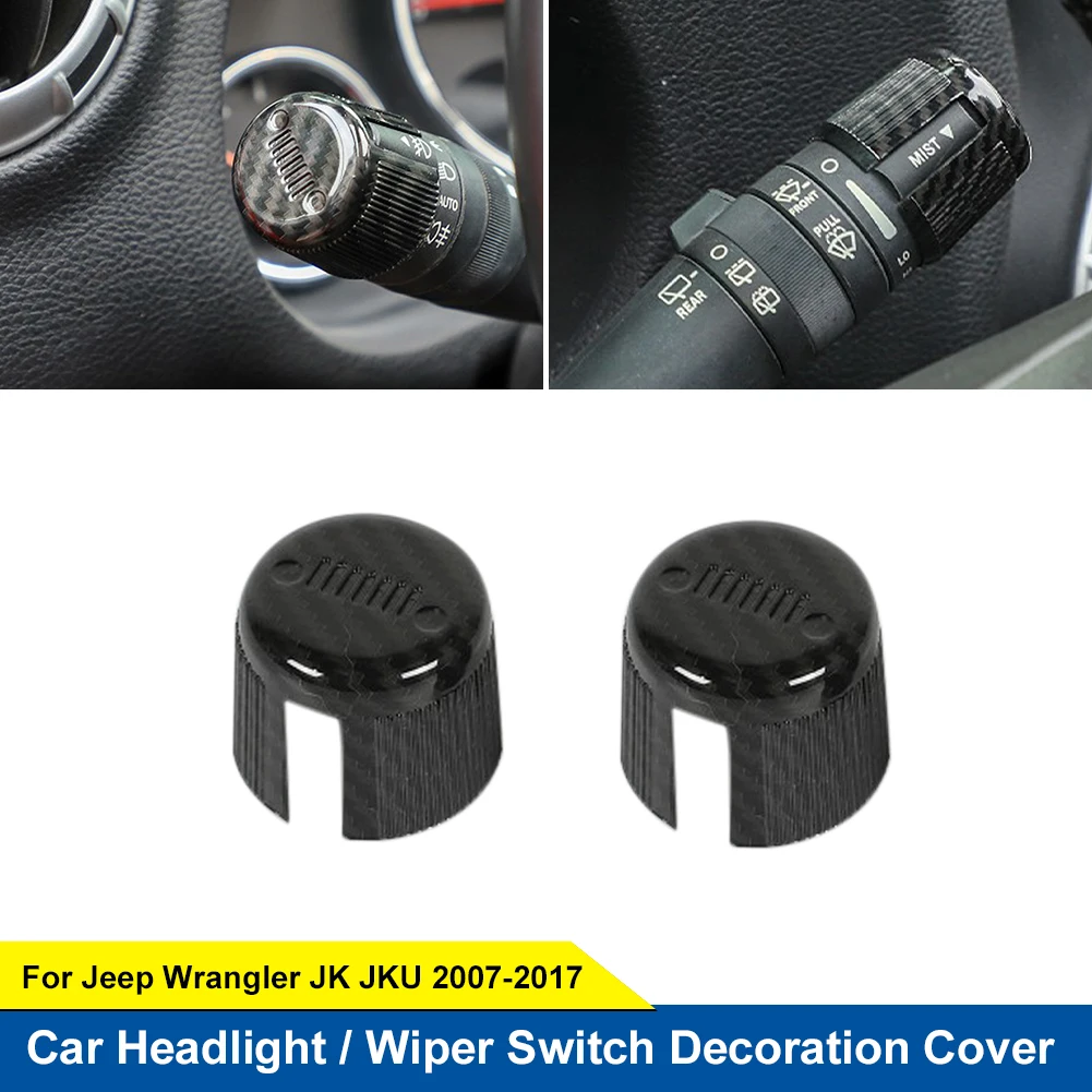 Headlight/Wiper Switch Decoration Cover Self Adhesive Carbon Fiber Trim for Jeep Wrangler JK 2007-2017 Car Interior Accessories
Headlight/Wiper Switch Decoration Cover Self Adhesive Carbon Fiber Trim for Jeep Wrangler JK 2007-2017 Car Interior Accessories