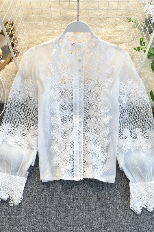 SALIENCY Woman Fashion 2020 Elegant Shirt Multicolor White/black Embroidery Hollow Long Sleeve Shirt Women Top Very Fairy Top
SALIENCY Woman Fashion 2020 Elegant Shirt Multicolor White/black Embroidery Hollow Long Sleeve Shirt Women Top Very Fairy Top