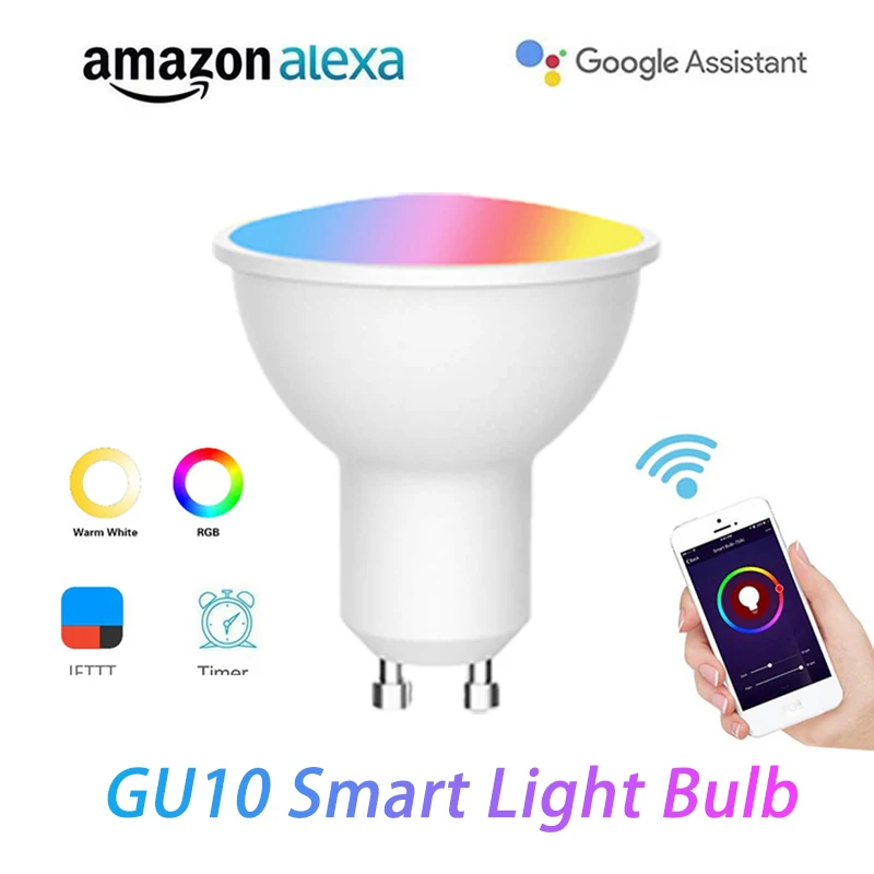 AC 85-265V GU10 LED Spotlight RGB+CW Smart Dimmable Magic Led Lamp Control Work With Alexa Google Home Smart Home Smart Life
AC 85-265V GU10 LED Spotlight RGB+CW Smart Dimmable Magic Led Lamp Control Work With Alexa Google Home Smart Home Smart Life