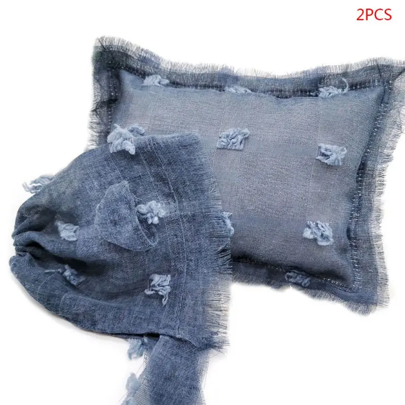 F62D 2 Pcs/set Baby Infants Photo Accessories Tie-dyed Cotton Linen Hat Pillow Set Newborn Photography Props
F62D 2 Pcs/set Baby Infants Photo Accessories Tie-dyed Cotton Linen Hat Pillow Set Newborn Photography Props