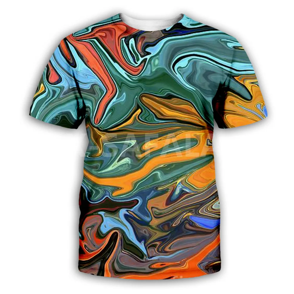 Летняя модная мужская футболка, красивые красочные футболки с трехмерным рисунком, повседневные футболки в стиле Харадзюку, топы-2
Летняя модная мужская футболка, красивые красочные футболки с трехмерным рисунком, повседневные футболки в стиле Харадзюку, топы-2