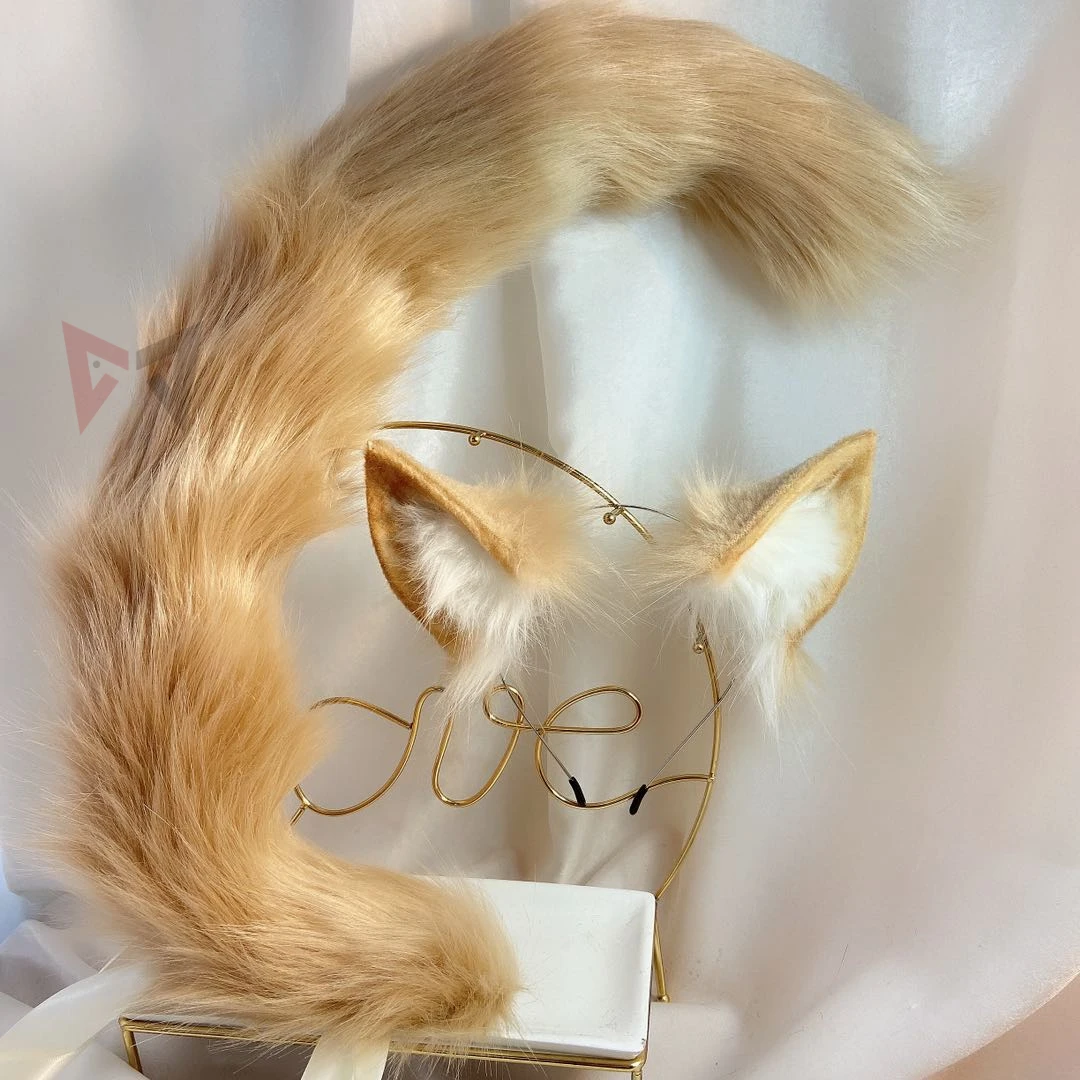 MMGG New Brown Cat Fox Ears Hairhoop Tail Headwear Beast Cosplay Costume Accessories For Girl Women Handmade Work
MMGG New Brown Cat Fox Ears Hairhoop Tail Headwear Beast Cosplay Costume Accessories For Girl Women Handmade Work