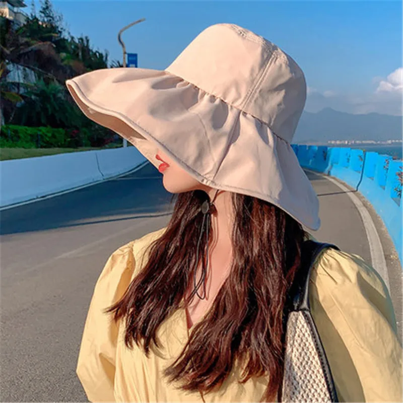 New Bucket Hat Spring Summer Wide Brim Sun Visor Hats Women Panama Caps Two-Side Wear Foldable Portable Outdoor Bucket Cap 
New Bucket Hat Spring Summer Wide Brim Sun Visor Hats Women Panama Caps Two-Side Wear Foldable Portable Outdoor Bucket Cap