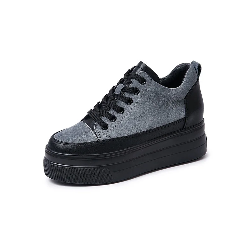 Women Platform Sneakers Leather Casual Ladies Chunky Shoes 2020 White Woman High Black Fashion Brand Thick soled Wedge Sneakers
Women Platform Sneakers Leather Casual Ladies Chunky Shoes 2020 White Woman High Black Fashion Brand Thick soled Wedge Sneakers