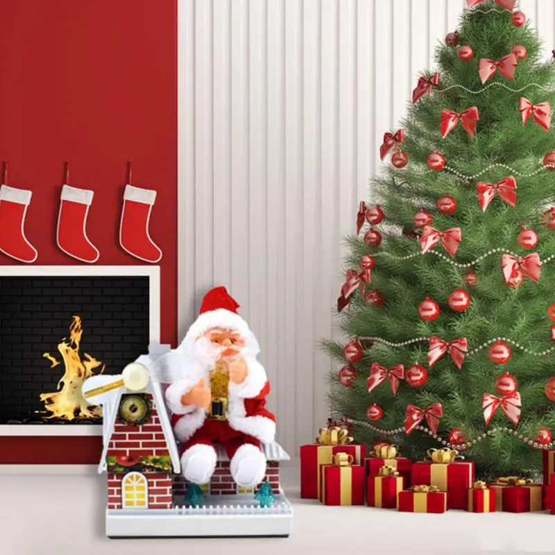 Christmas Electric Santa Claus Rotating Colorful Lights Windmill House Santa Claus Music Toy Christmas Ornament Decoration
Christmas Electric Santa Claus Rotating Colorful Lights Windmill House Santa Claus Music Toy Christmas Ornament Decoration