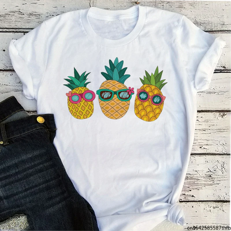 Pineapple Graphic Girls Beach Fashion Tee Summer Lady Clothing Short Sleeve Pineapple Cartoon Casual
Pineapple Graphic Girls Beach Fashion Tee Summer Lady Clothing Short Sleeve Pineapple Cartoon Casual