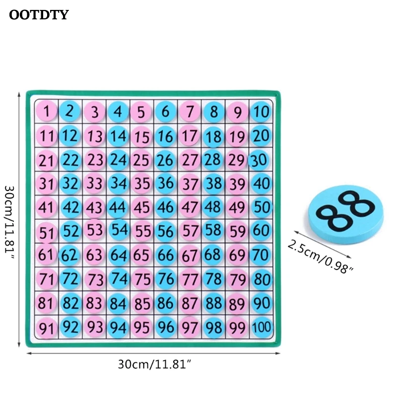 Wooden Math Learning Board Toy Montessori 1-100 Numbers Hundreds Board Counting Early Education Toy for Children 
Wooden Math Learning Board Toy Montessori 1-100 Numbers Hundreds Board Counting Early Education Toy for Children