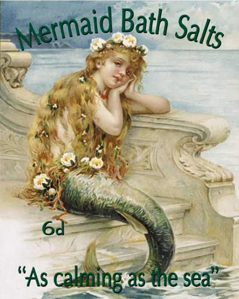 

Wisesign Mermaid Bath Salts Sign Metal Wall Decor Tin Sign 8x12 inch Plaque Retro Vintage Signs Art Picture Print