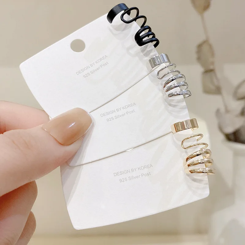 3Pcs Ear Clip Non-Piercing No Earrings Black Gold Silver Unisex Fake Cartilage Ear Cuff For Women Men Fashion Jewelry Gift
3Pcs Ear Clip Non-Piercing No Earrings Black Gold Silver Unisex Fake Cartilage Ear Cuff For Women Men Fashion Jewelry Gift