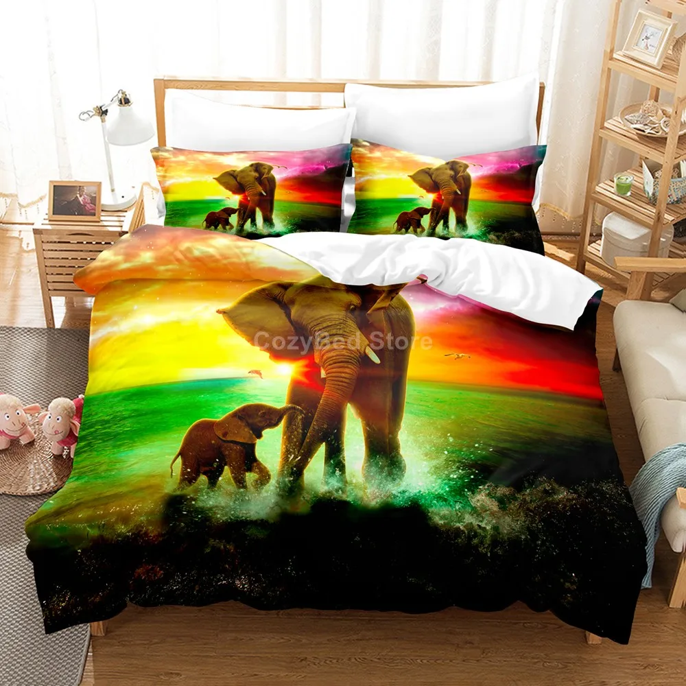 Colorful Elephant Bedding Set Animal 3d Duvet Cover Set Comforter Bed Linen Twin Queen King Single Size Room Decor Kids Adult
Colorful Elephant Bedding Set Animal 3d Duvet Cover Set Comforter Bed Linen Twin Queen King Single Size Room Decor Kids Adult