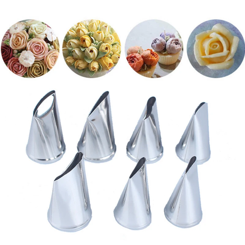 7 pcs Pastry Bag 304 Stainless Steel Nozzle DIY Cake Decorating Tip Set Mouth Icing Piping Cream Cookie Baking Decor Tools
7 pcs Pastry Bag 304 Stainless Steel Nozzle DIY Cake Decorating Tip Set Mouth Icing Piping Cream Cookie Baking Decor Tools